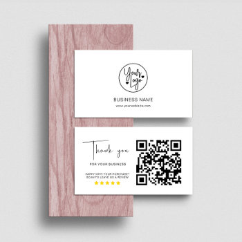 Business Reviews Qr Code Review Link Business Card by thebusinessbunny at Zazzle