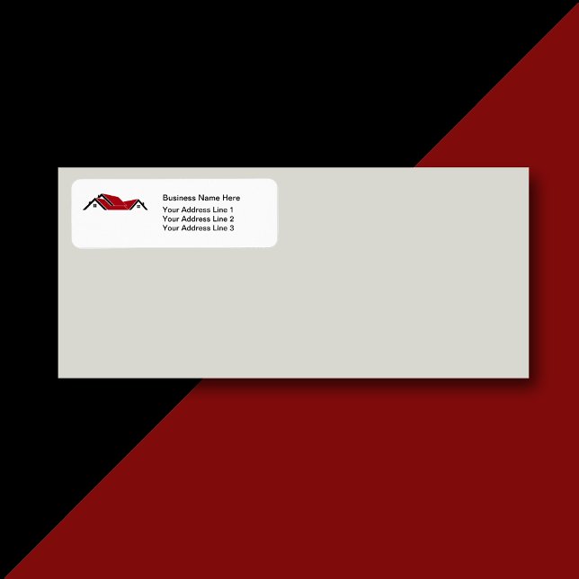 Business Roof Logo Return Address Labels (Creator Uploaded)