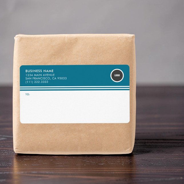Business Round Logo Mailing Shipping Labels (Creator Uploaded)
