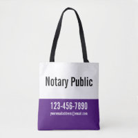 Business Royal Purple and White Notary Public
