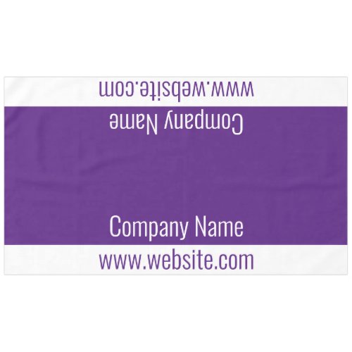Business Royal Purple and White Text Template Tablecloth