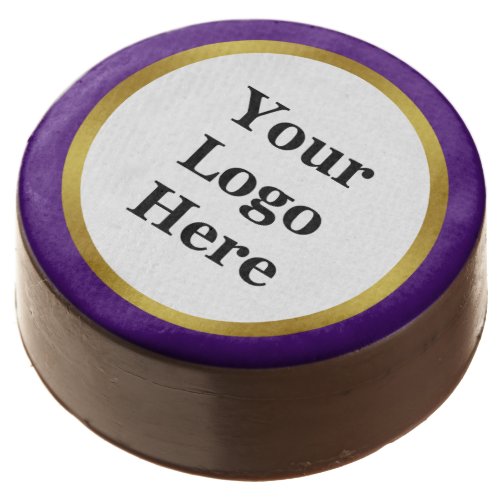 Business Royal Purple White Gold Your Logo Here Chocolate Covered Oreo