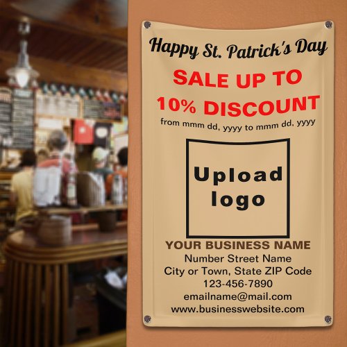 Business Saint Patrick Sale on Light Brown Banner