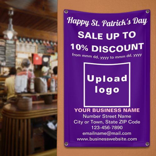 Business Saint Patrick Sale on Purple Banner