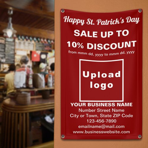 Business Saint Patrick Sale on Red Banner