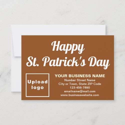 Business Saint Patrick Small Brown Flat Card