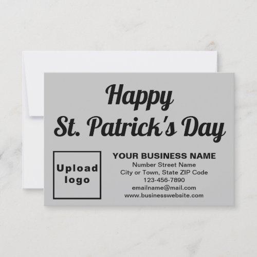 Business Saint Patrick Small Gray Flat Card