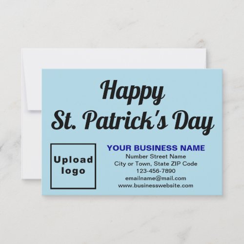Business Saint Patrick Small Light Blue Flat Card
