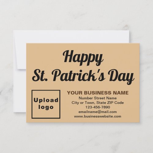 Business Saint Patrick Small Light Brown Flat Card