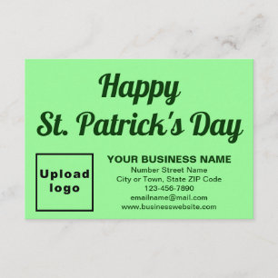 Business Saint Patrick Small Light Green Flat Card
