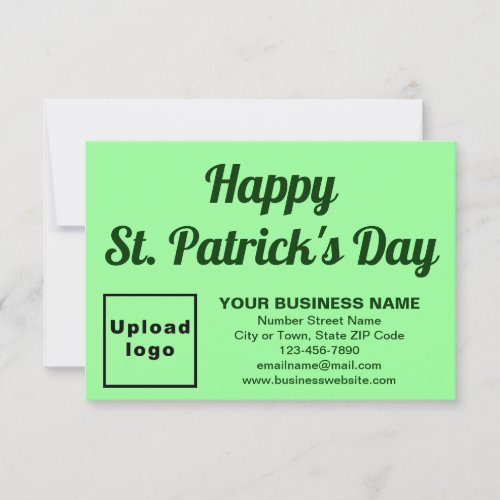 Business Saint Patrick Small Light Green Flat Card