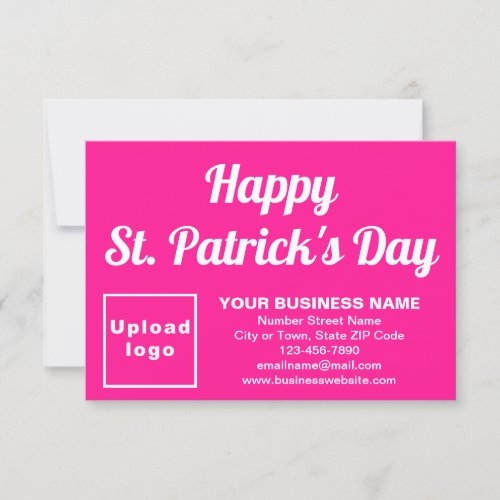 Business Saint Patrick Small Pink Flat Card