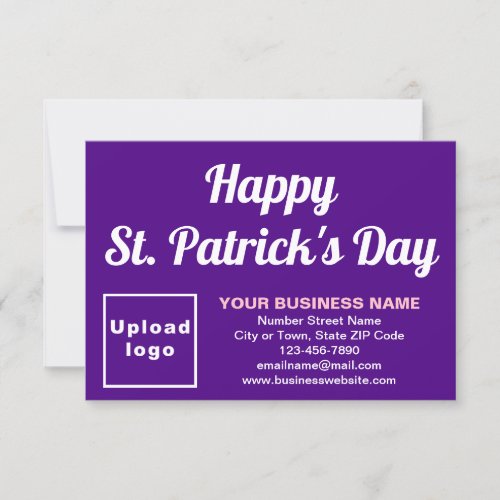 Business Saint Patrick Small Purple Flat Card