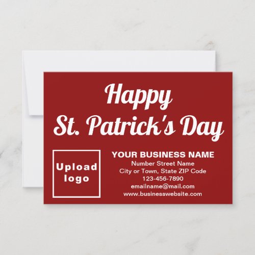 Business Saint Patrick Small Red Flat Card