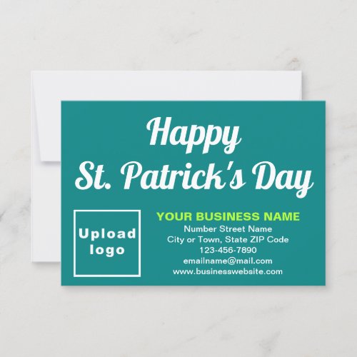 Business Saint Patrick Small Teal Green Flat Card