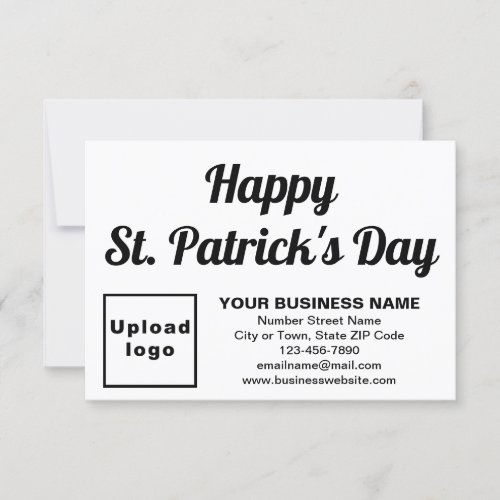 Business Saint Patrick Small White Flat Card