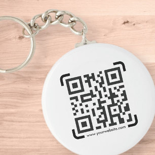 Business Scan Me QR Code Website Modern Simple Keychain