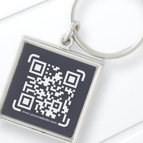 Business Scan Me QR Code Website Modern Simple Keychain