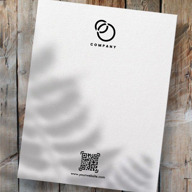 Business Scan Me QR Code Website Modern Simple Letterhead (Creator Uploaded)