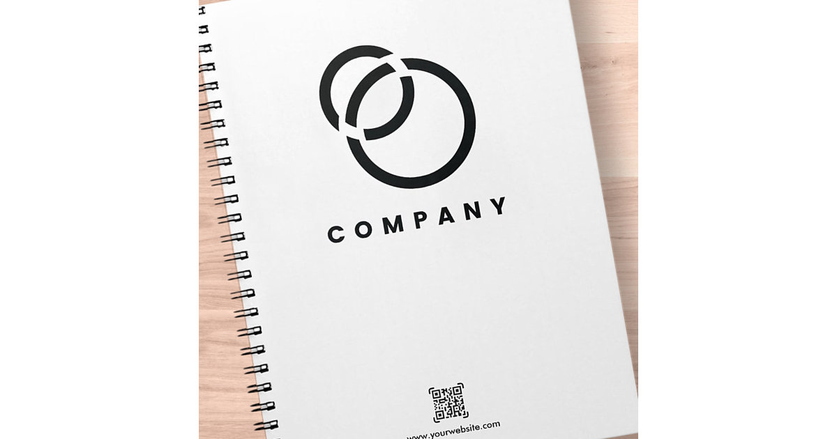 Business Scan Me QR Code site Modern Simple Notebook Zazzle