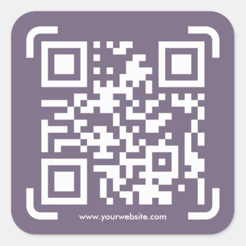 Business Scan Me QR Code Website Modern Simple Square Sticker
