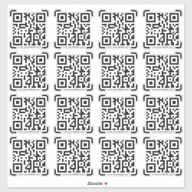 Business Scan Me QR Code Website Modern Simple Sticker (Sheet)