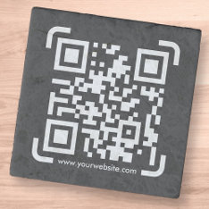 Business Scan Me Qr Code Website Modern Simple Stone Magnet at Zazzle