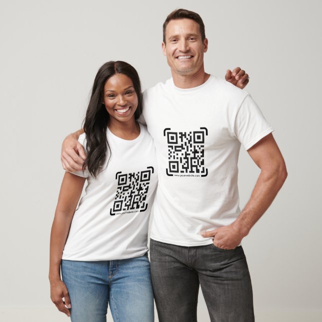 Business Scan Me QR Code Website Modern Simple T-Shirt (Unisex)