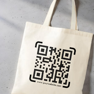 Business Scan Me QR Code Website Modern Simple Tote Bag
