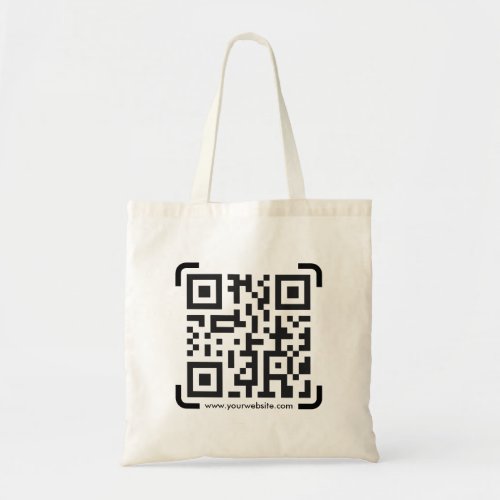 Business Scan Me QR Code Website Modern Simple Tote Bag
