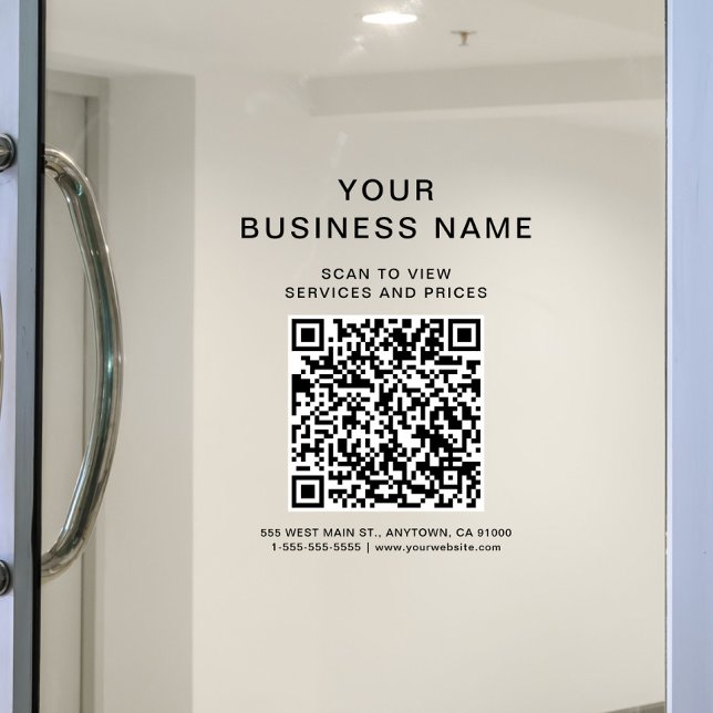 Business Scan To Connect QR Code Window Cling (Business Scan To Connect QR Code Window Cling)