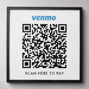 Business Scan To Pay Venmo QR Code Wall Peel And Stick Photo Tile