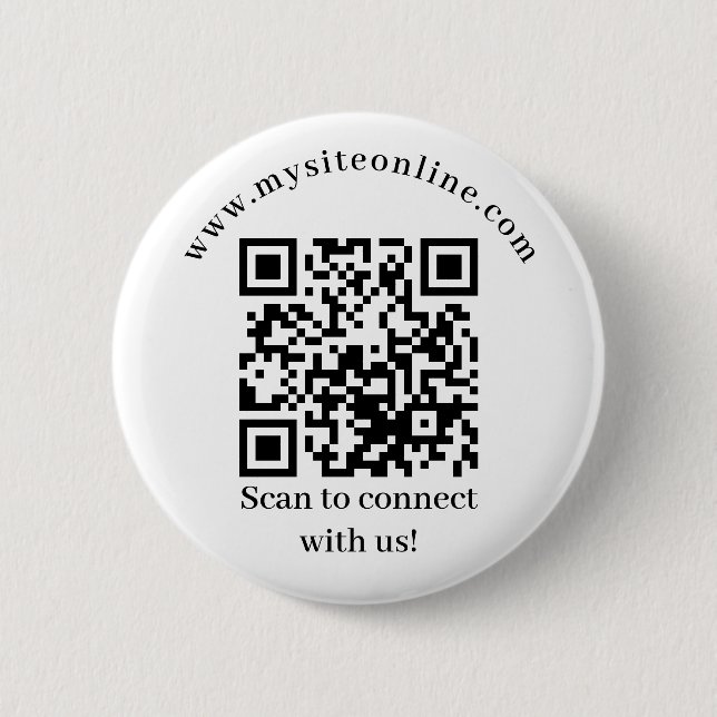 Business scannable QR code Button (Front)