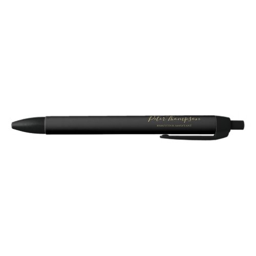 Business Script Elegant Signature Black Ink Pen