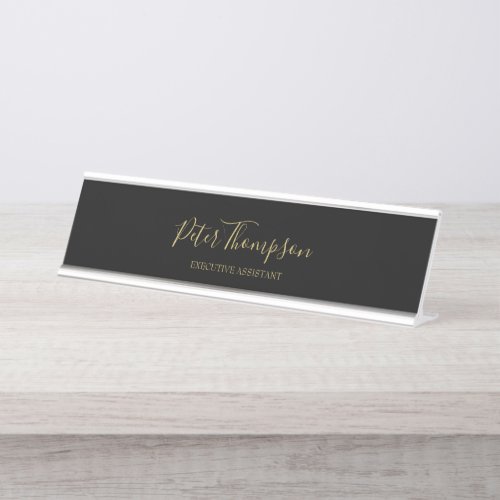 Business Script Elegant Signature  Desk Name Plate