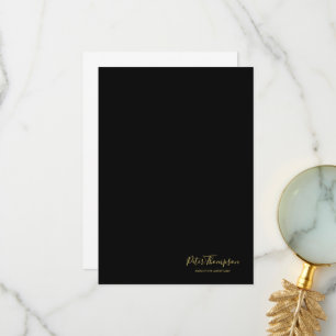 Business Script Elegant Signature Note Card