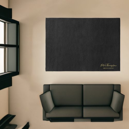 Business Script Elegant Signature Note Card Rug