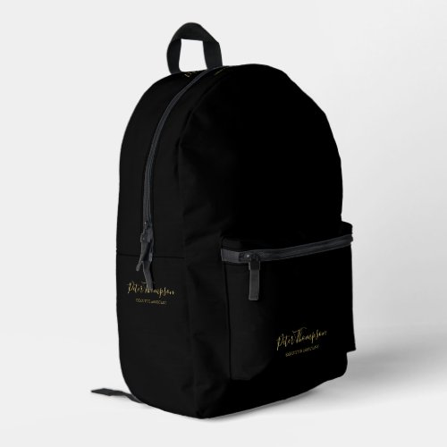 Business Script Elegant Signature Personalized Printed Backpack