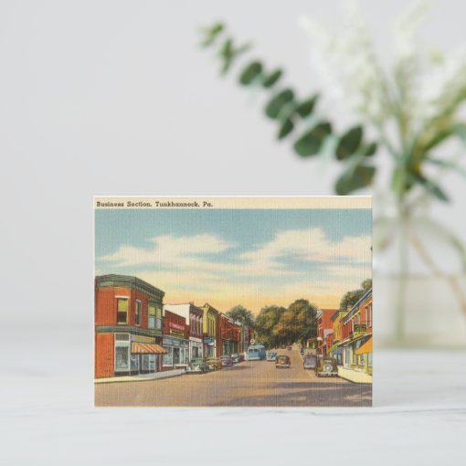 Business Section, Tunkhannock, Pennsylvania Postcard Zazzle