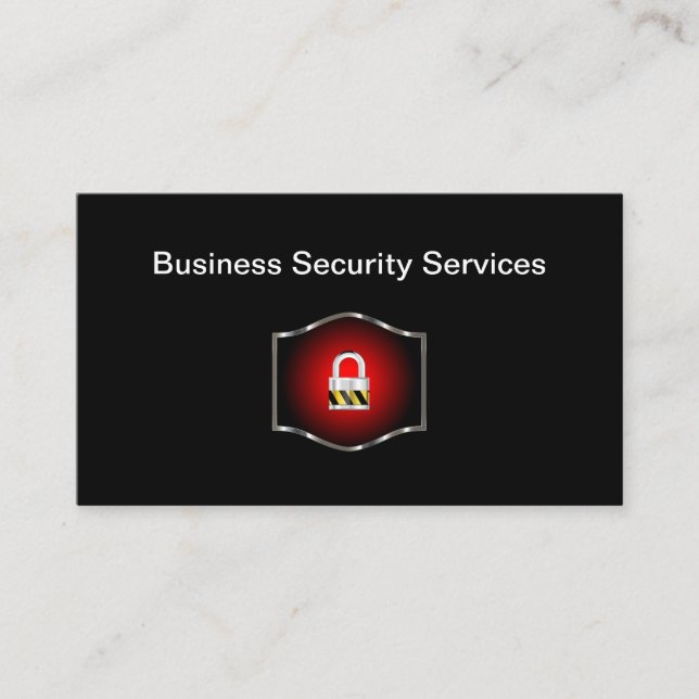 Business Security Service Business Card (Front)