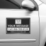 Business service add logo black white gray car magnet