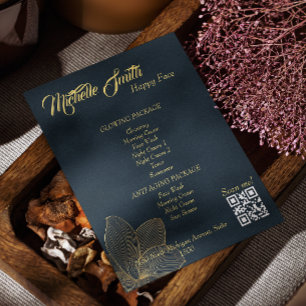 Business Service Menu Esthetician Qr Code Flyer