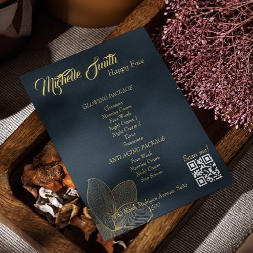 Business Service Menu Esthetician Qr Code Flyer