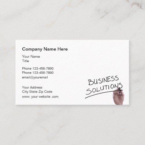 Business Services And Solutions Business Card