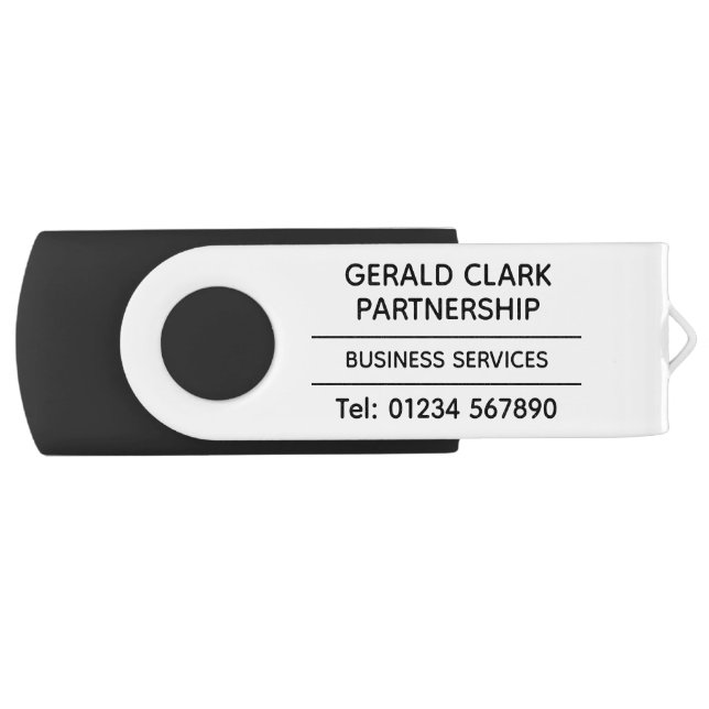 Business Services Data with QR Code Memory Stick (Front)