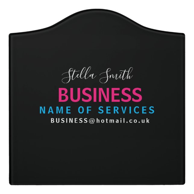 Business Services designer professional & business Door Sign (Large Crest Front)