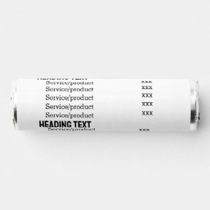 Business services products price list menu card breath savers® mints