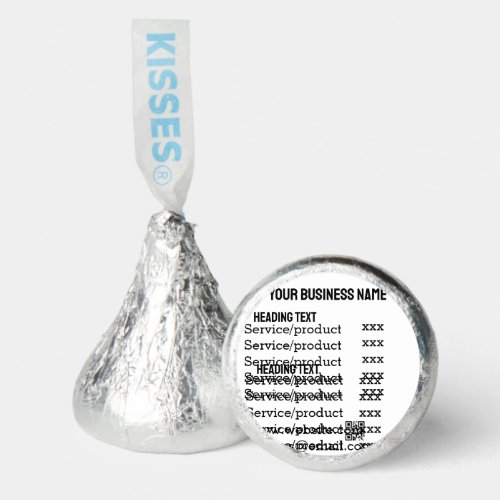 Business services products price list menu card  hersheys kisses