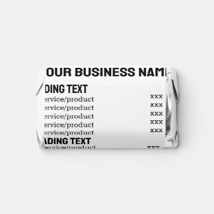 Business services products price list menu card hershey's miniatures