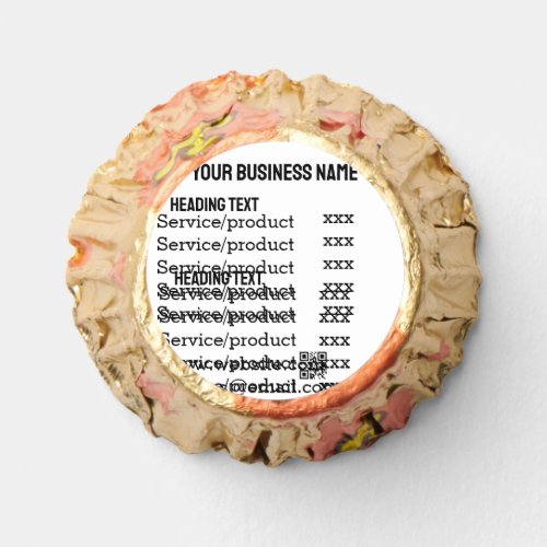 Business services products price list menu card  reeses peanut butter cups